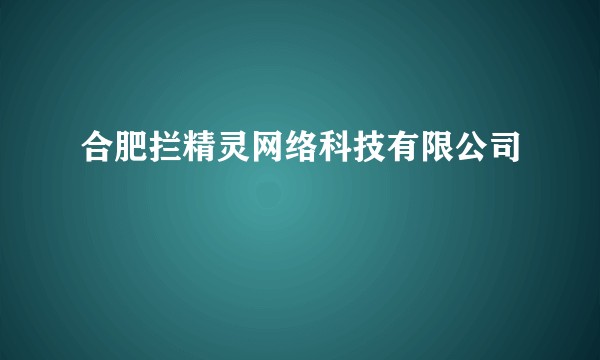 合肥拦精灵网络科技有限公司