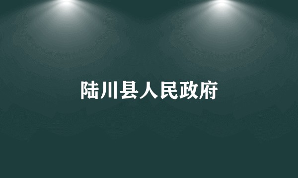 陆川县人民政府