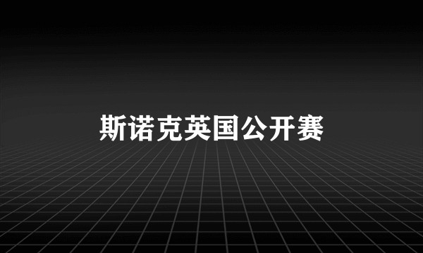 斯诺克英国公开赛
