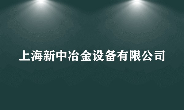 上海新中冶金设备有限公司