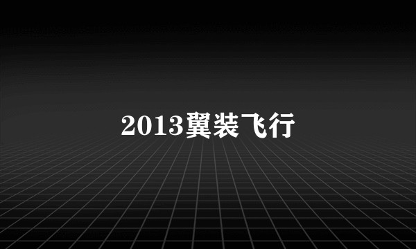 2013翼装飞行