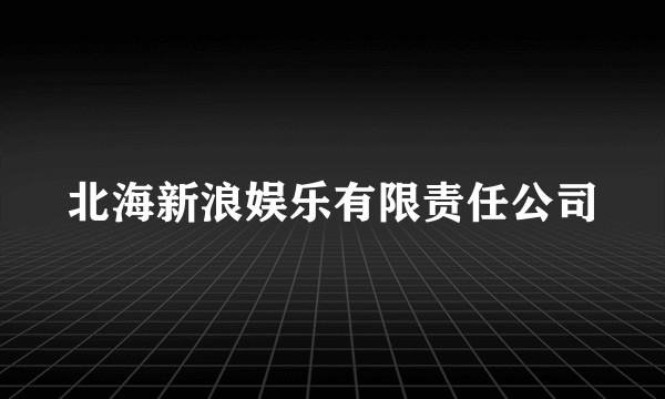 北海新浪娱乐有限责任公司