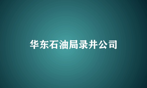 华东石油局录井公司