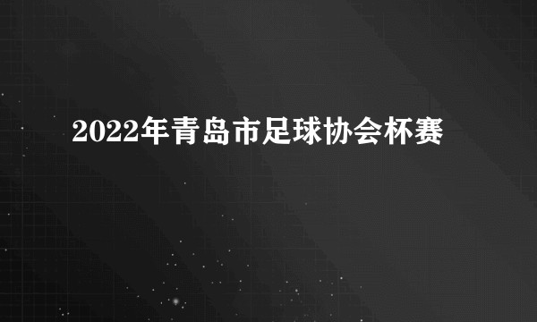 2022年青岛市足球协会杯赛
