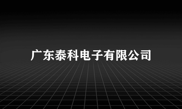 广东泰科电子有限公司