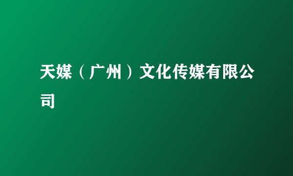 天媒（广州）文化传媒有限公司