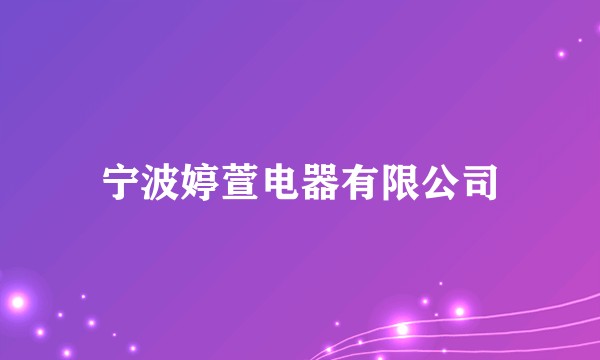 宁波婷萱电器有限公司