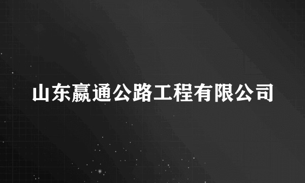 山东嬴通公路工程有限公司