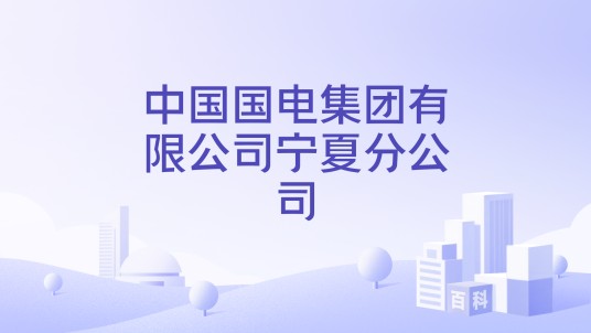 中国国电集团有限公司宁夏分公司