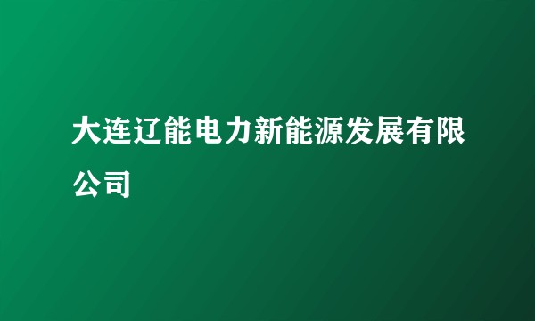 大连辽能电力新能源发展有限公司