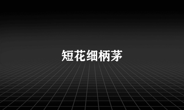 短花细柄茅