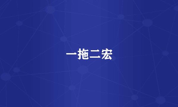 一拖二宏