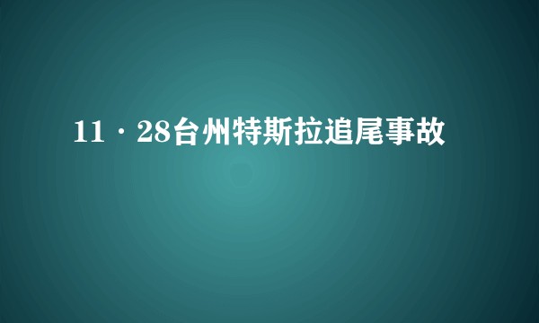 11·28台州特斯拉追尾事故