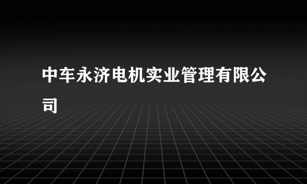 中车永济电机实业管理有限公司