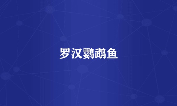 罗汉鹦鹉鱼