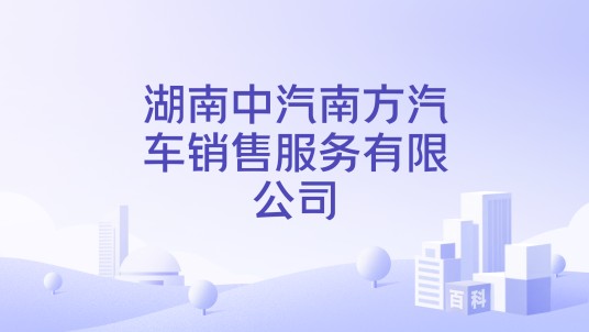 湖南中汽南方汽车销售服务有限公司