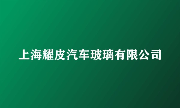 上海耀皮汽车玻璃有限公司