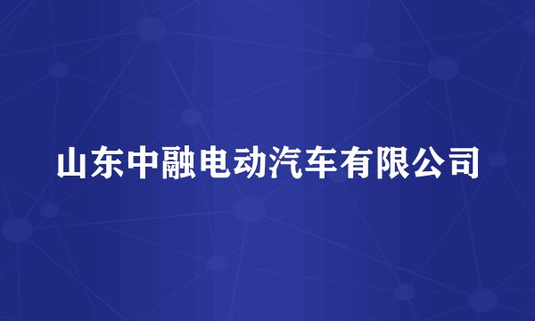 山东中融电动汽车有限公司
