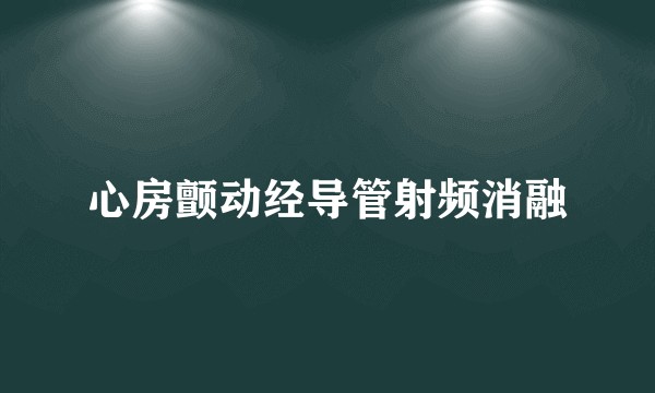 心房颤动经导管射频消融