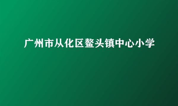 广州市从化区鳌头镇中心小学