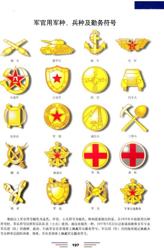 军兵种专业勤务符号