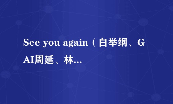 See you again（白举纲、GAI周延、林志炫、陈辉、MC Hotdog演唱的歌曲）