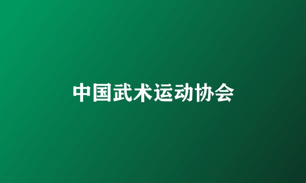 中国武术运动协会
