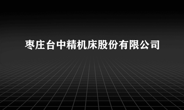 枣庄台中精机床股份有限公司