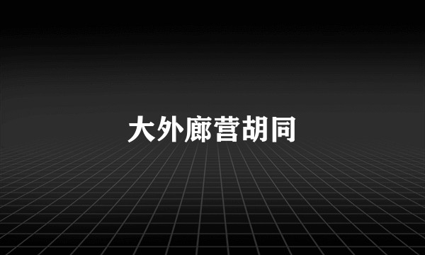 大外廊营胡同