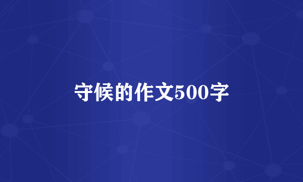守候的作文500字