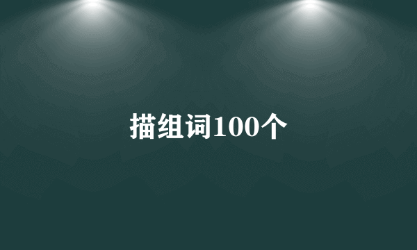 描组词100个