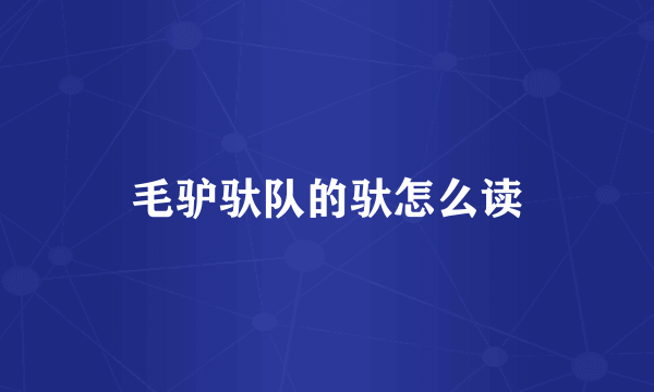 毛驴驮队的驮怎么读