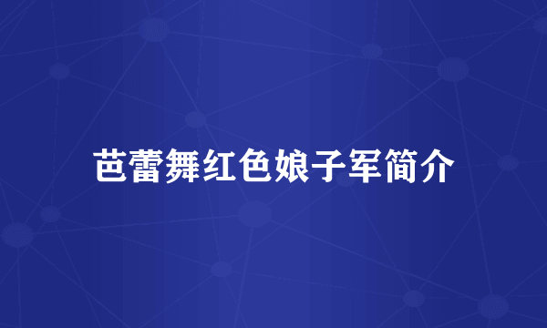 芭蕾舞红色娘子军简介