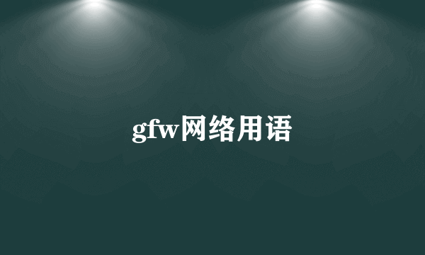 gfw网络用语