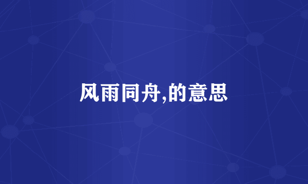 风雨同舟,的意思