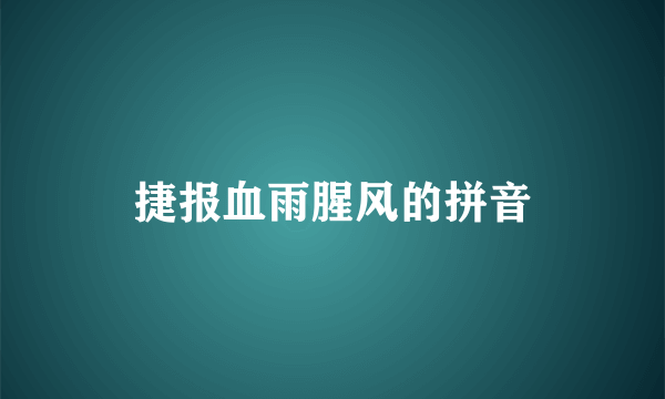 捷报血雨腥风的拼音