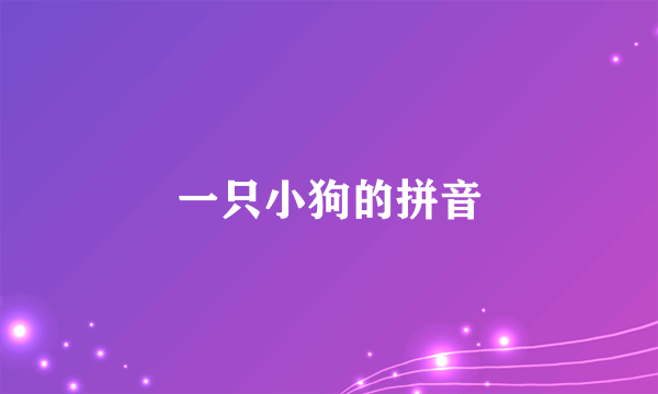 一只小狗的拼音