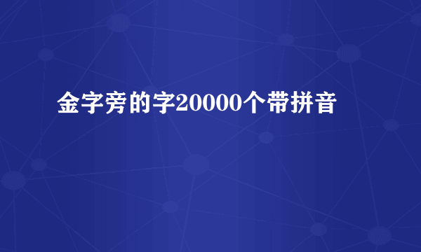 金字旁的字20000个带拼音