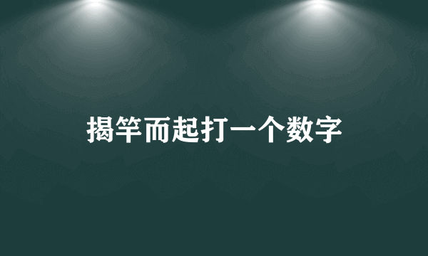 揭竿而起打一个数字