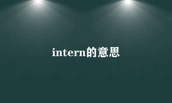intern的意思