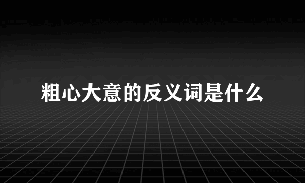 粗心大意的反义词是什么