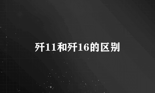 歼11和歼16的区别