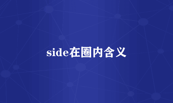 side在圈内含义