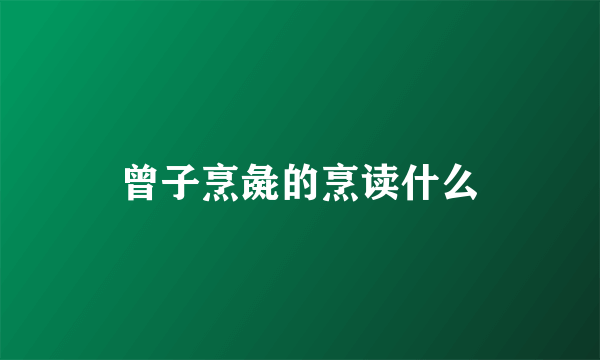 曾子烹彘的烹读什么
