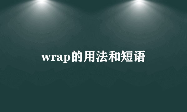 wrap的用法和短语