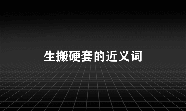 生搬硬套的近义词
