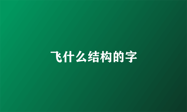 飞什么结构的字