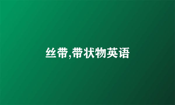 丝带,带状物英语