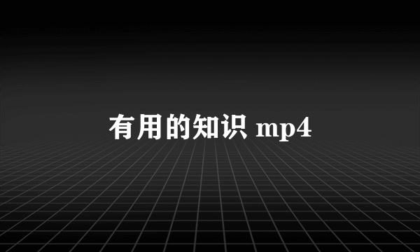 有用的知识 mp4