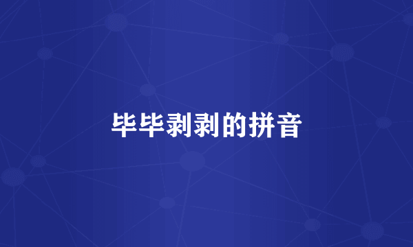 毕毕剥剥的拼音